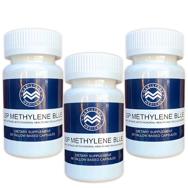 Methylene Blue Capsules 5mg - USP Grade, 99.99% Purity - 60 Vegan Capsules (US Stock)