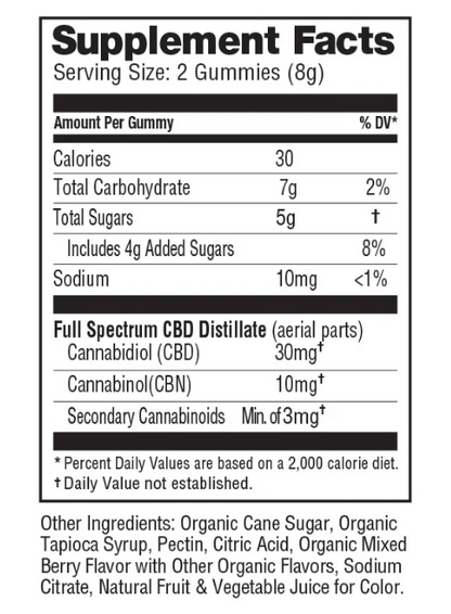 CBD/CBN Gummies Mixed Berry