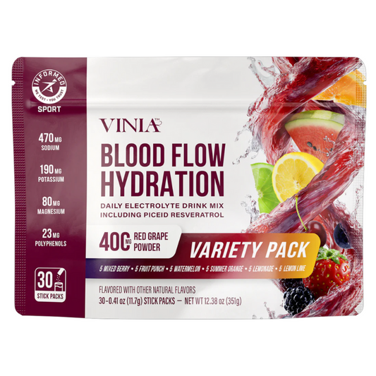 Vinia Blood Flow Hydration - Variety Pack - 30 Sticks